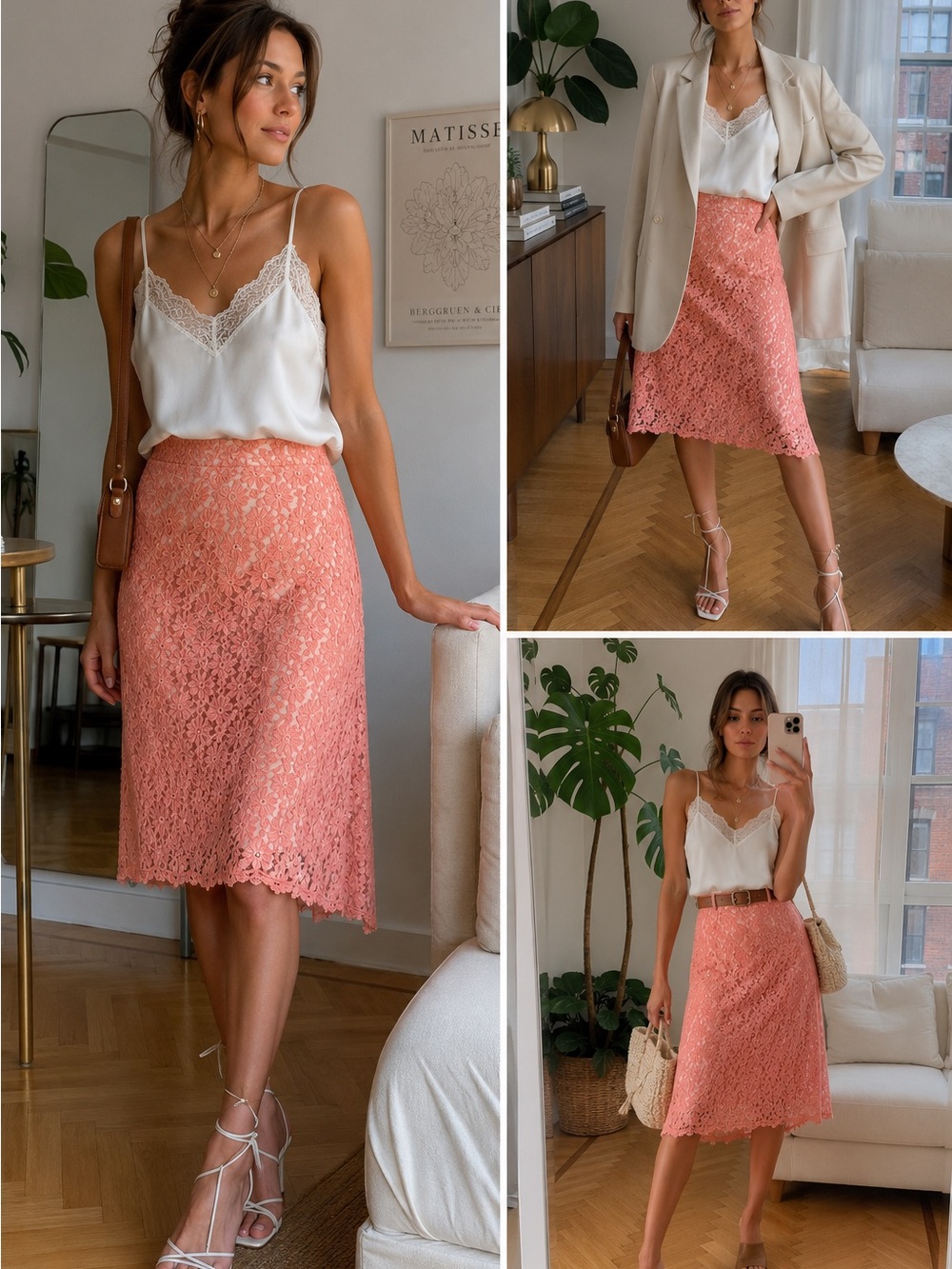 Vintage 90s Future Ozbek Pink Floral Lace Skirt Bergdorf Goodman Archival Piece